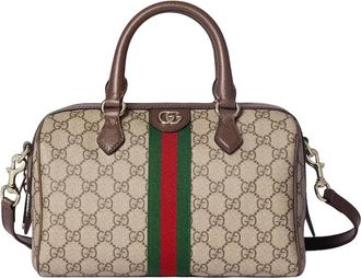 Gucci (WMNS) Gucci Ophidia Medium Boston Bag Beige Dark Brown 836825-FAE0J-9867