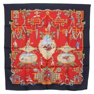 Ferragamo Pre-owned Scarves, female, Multicolor, Size: ONE SIZE Pre-owned Silk Scarf