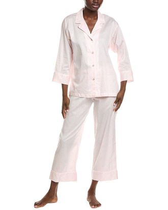 Natori Infinity Cotton Sateen Notch PJ Set