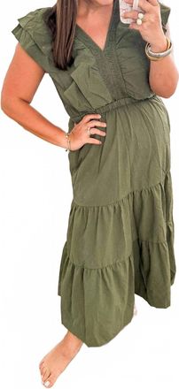 THML Clothing Hunter Goodness Dress In Greem