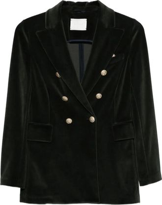 Circolo 1901 Giacca doppiopetto in velluto - Verde