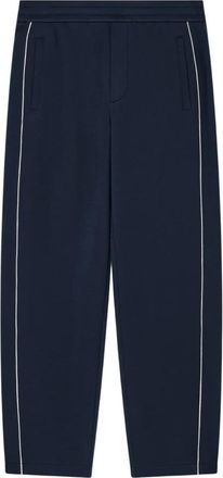 Emporio Armani Double-jersey broek met bies - Heren - Sweatpants - Blauw - 2XL - Broeken