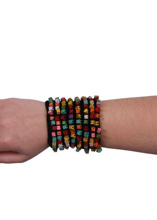 Jianhui London Womens Pashmina Cuff Bracelet In Multi/black