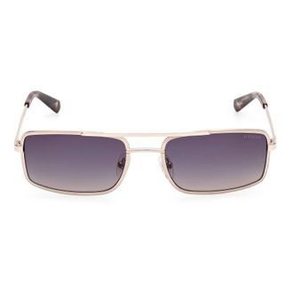 Guess Blue Gradient Rectangular Mens Sunglasses GU00168 32W 58