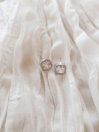 Untamed Petals Adriana Crystal Stud Earrings in Silver at Nordstrom