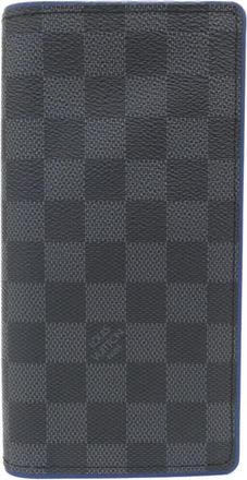 Louis Vuitton Black Coated Canvas Long Wallet (Bi-Fold) (Pre-Owned)
