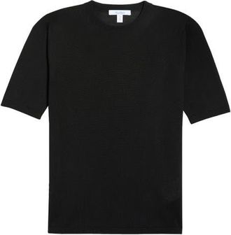 Max Mara Maceti Short Sleeve Silk & Cashmere Sweater in Black at Nordstrom, Size X-Small