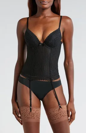 Etam Panama Underwire Basque in Black at Nordstrom, Size 32B