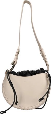 Chlo&eacute; Leren Logo Tas - Dames - Schoudertassen - Beige - ONE Size - Leer - Tassen