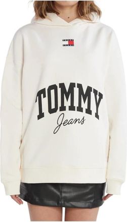 Tommy Hilfiger New Versity Hoodie - Dames - Sweatshirts - Beige - XS - Hoodies & sweatvesten