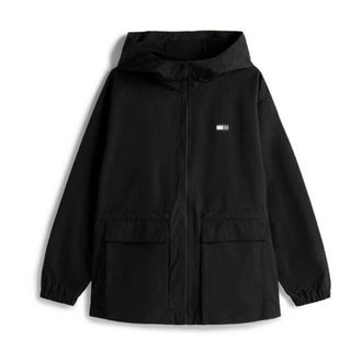 Tommy Jeans Imperm&eacute;able capuche - Dames - Jassen - Zwart - Maat: S Polyamide