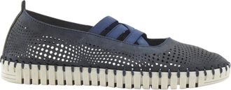 Frau Cara Ballerina - Dames - Ballerinas - Blauw - 37 EU - Leer - Schoenen