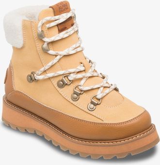 Roxy Winterboots ROXY AZELIE, Damen, Gr. 36, tan, braun, Leder, Synthetik, Schuhe Winterboots, Winterschuhe, Winterstiefel, Snowboots, wasserabweisend & ge