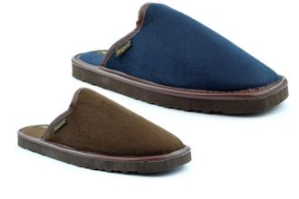 Generic Mens Mule Slippers Size 6 Boys Slippers Size 6 Mule Slipper Mens Lightweight Slipper Lightweight Slip On Sizes 6-12 Navy/Brown 7 UK