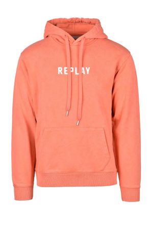 Replay Red Men Cotton Hoodie