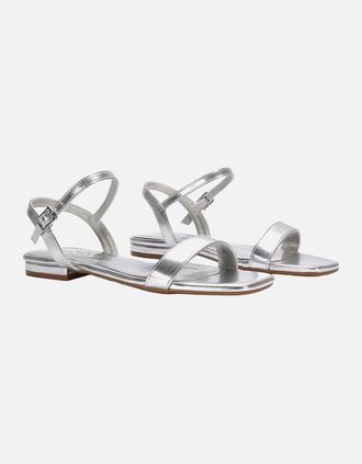 XY London Womens XY London Womens/Ladies Hallie Metallic Strappy Sandals - Silver - Size: 4
