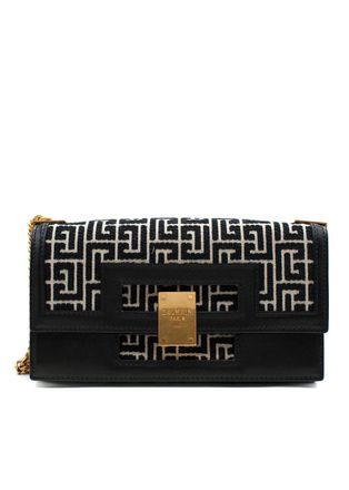 Balmain Medium 1945 Heritage Monogram Jacquard Shoulder Bag