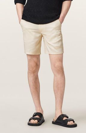 AllSaints Circe Flat Front Shorts in Brittle White at Nordstrom, Size Xx-Large