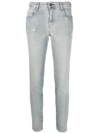 Diesel Jeans skinny con effetto vissuto - Blu