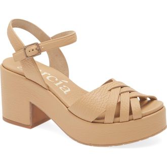 Pedro Garcia Daya Ankle Strap Platform Sandal in Camel Cervo at Nordstrom Rack, Size 9Us / 39Eu