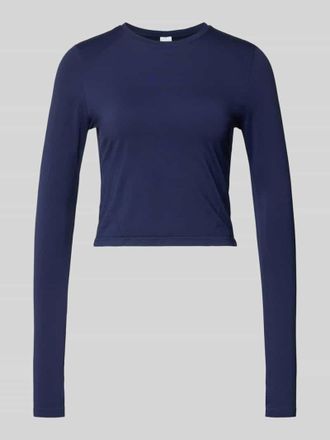 Fabletics Cropped Longsleeve mit Rundhalsausschnitt Modell Feather in Dunkelblau, Gr&ouml;&szlig;e XL