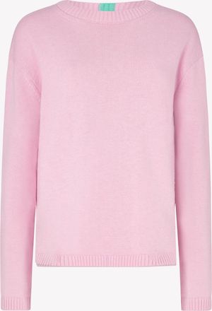 Serena Bute Cashmere Blend Relaxed Fit Jumper - Sheer Pink