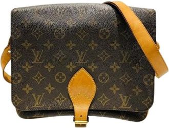 Louis Vuitton Pre-owned Cross Body Bags, female, Brown, Size: ONE SIZE Pre-owned Cartouchiere Monogram Shoulder Bag