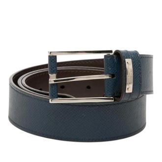Louis Vuitton Pre-owned Vintage Taiga Leather Belt - female - Louis Vuitton Vintage - Vintage Belts - Blue - ONE SIZE - Pre-owned