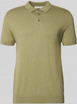 Selected Regular Fit Poloshirt aus Bio-Baumwoll-Mix Modell BERG in Oliv Melange, Gr&ouml;&szlig;e XXL
