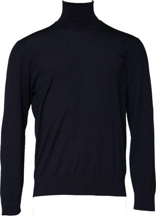 Dolce & Gabbana Blue Long Sleeve Turtleneck Pullover Mens Sweater