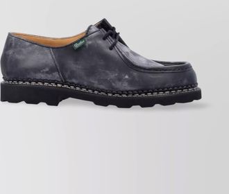 Paraboot stitched round toe brogues with rubber sole