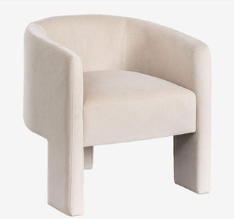 Sklum Sklum - Sillón en terciopelo Xastru Beige