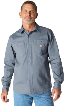 Carhartt Work in Progress Montana Rugged Flex Shirt Mens Faded Navy Corduroy Button Up JAX1640
