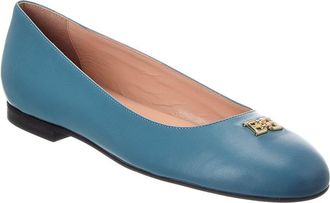 Bally Logo Bitey Leather Ballerina Flat