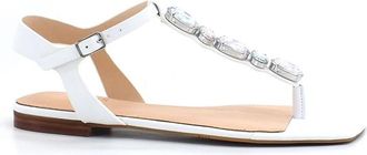 Guess Platte sandalen - Dames - Sandalen - Wit - 36 EU - Leer - Schoenen