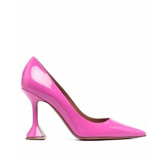 Amina Muaddi Calfskin High Heel Womens Pumps