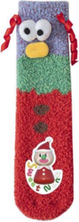 Generic christmas stockings Christmas Floor Socks Cozy Mid Tube Slipper Socks for Festive Family Comfort and Relaxation (Dark Purple, A)