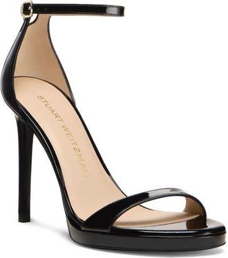 Stuart Weitzman Nudist Platform Sandal in Black at Nordstrom, Size 7.5