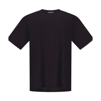 Herno Tops, Heren, Zwart, M, Katoen, T-shirt met ronde hals