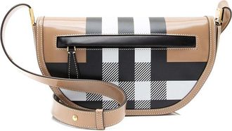 Burberry Black Calfskin Check Olympia Small Shoulder Bag (Authentic Pre-Loved)