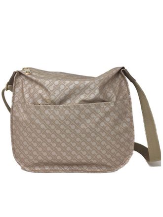 Gherardini Neutrals Rectangular Patterned Leather Crossbody Satchel