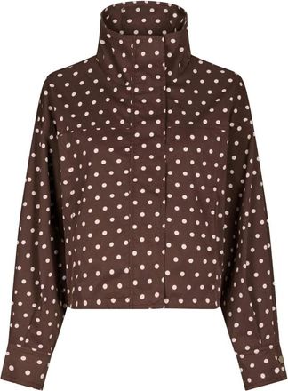 Neo Noir Rivera Canvas Boxy Jacket - Dames - Zomerjassen - Bruin - M - Katoen - Jassen