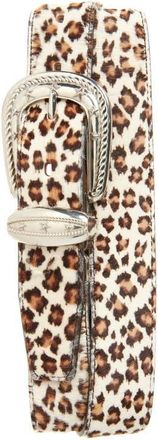 TAKAHIROMIYASHITA TheSoloist. Multiplex Genuine Calf Hair Belt in White Leopard X Brown Zebra at Nordstrom, Size Large