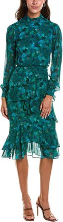 Saloni Saloni Isa Silk Georgette Midi Dress