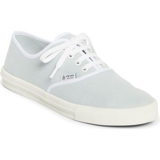 Prada Canvas Low Top Sneaker in Blue at Nordstrom, Size 10.5Us