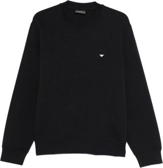 Emporio Armani Crew Neck Sweatshirt - Heren - Sweatshirts - Blauw - M - Katoen - Hoodies & sweatvesten