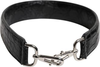 Dolce & Gabbana Womens Black Alligator Leather Bag Shoulder Strap