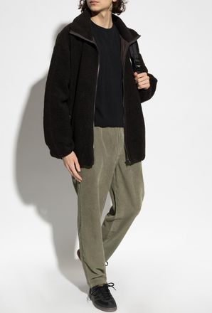 American Vintage Fleece Sweatshirt With Stand-up Collar, Mens, Brown