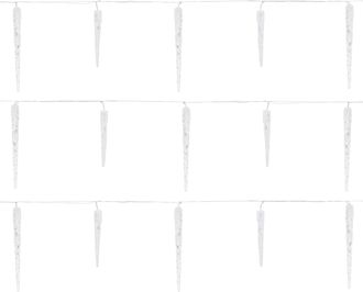 ECD Germany Cadena De Luces De 72 Car&aacute;mbanos Led Blanco Fr&iacute;o 6,9m + 5m De Cable 8 Modos De Luz Temporizador Impermeable Ip44 Pvc Interior/exterior Decoraci&oacute;n Ilum