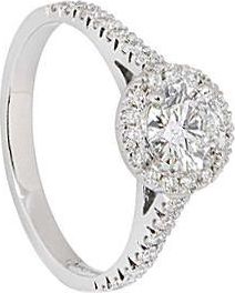 Bespoke Light Green Round Diamond Platinum Ring